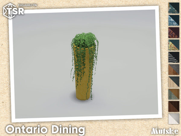 Sims 4 — Ontario Plant 06 by Mutske — Ontario Diningroom set with seating, surface and more, some have slots to put