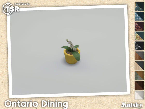 Sims 4 — Ontario Plant 09 by Mutske — Ontario Diningroom set with seating, surface and more, some have slots to put