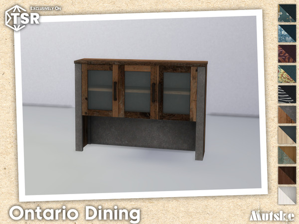 Sims 4 — Ontario Sideboard Top by Mutske — Ontario Diningroom set with seating, surface and more, some have slots to put