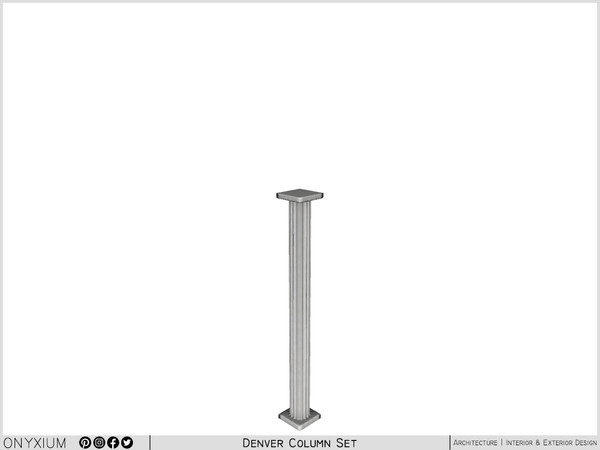Sims 4 — Denver Decorative Column III by Onyxium — Onyxium@TSR Design Workshop Construction Decor Collection - Belong To