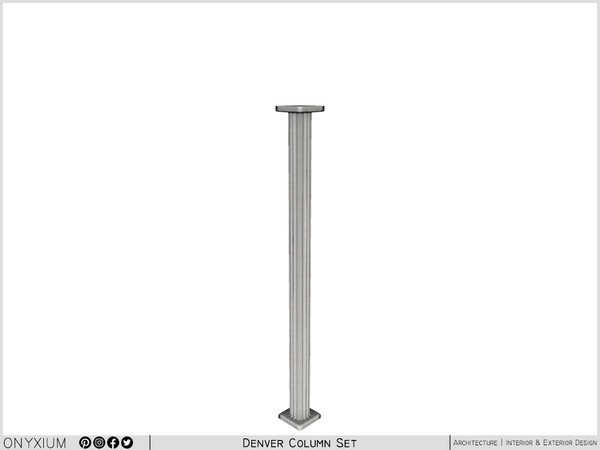 Sims 4 — Denver Decorative Column IV by Onyxium — Onyxium@TSR Design Workshop Construction Decor Collection - Belong To