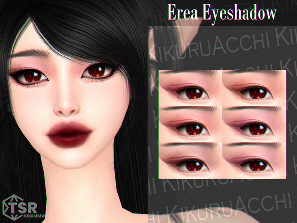Sims 4 — Erea Eyeshadow by Kikuruacchi — - It is suitable for Female and Male. ( Teen to Elder ) - 6 swatches - HQ