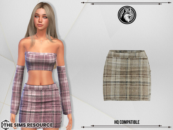 Sims 4 — Serina Set Skirt by ForLima — 4 Colors