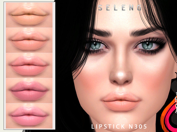 Sims 4 — Lipstick N305 by Seleng — The lipstick has 15 colours and HQ compatible. Allowed for teen, young adult, adult