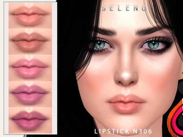 Sims 4 — Lipstick N306 by Seleng — The lipstick has 15 colours and HQ compatible. Allowed for teen, young adult, adult