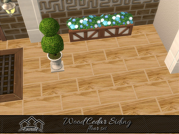 Sims 4 — Wood Cedar Siding floor2 by Emerald — Wood cedar naturally resists weather for interior and exterior