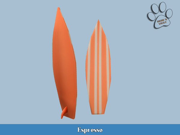Sims 4 — Espresso - Surfboard by siomisvault — I brings you a summer set haha because right now in Argentina is super hot