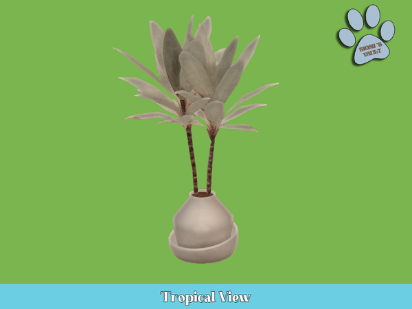 Sims 4 — Tropical View - Plant pot #02 by siomisvault — Tropical View is a set full of plants for all kind of rooms I