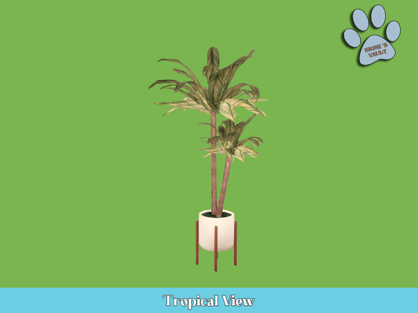 Sims 4 — Tropical View - Plant #09 by siomisvault — Tropical View is a set full of plants for all kind of rooms I hope