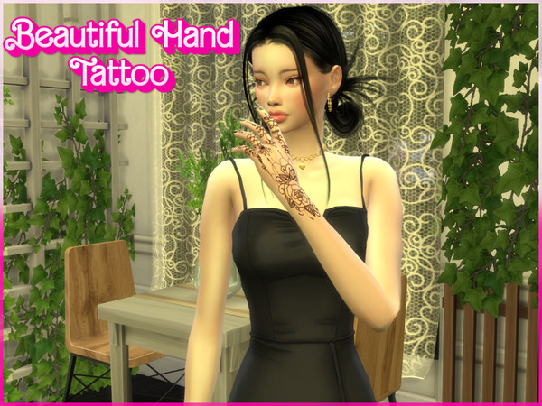 Sims 4 — Beautiful Hand Tattoo by Levellt — My new creation is here. A beautiful hand tattoo for your character. This