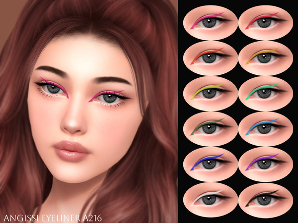 Sims 4 — Eyeliner A216 by ANGISSI — PREVIEWS MADE USING HQ MODE Makeup category