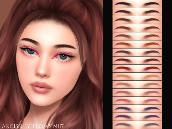 Sims 4 — Eyebrows n117 by ANGISSI — PREVIEWS MADE USING HQ MOD Female Teen to elder