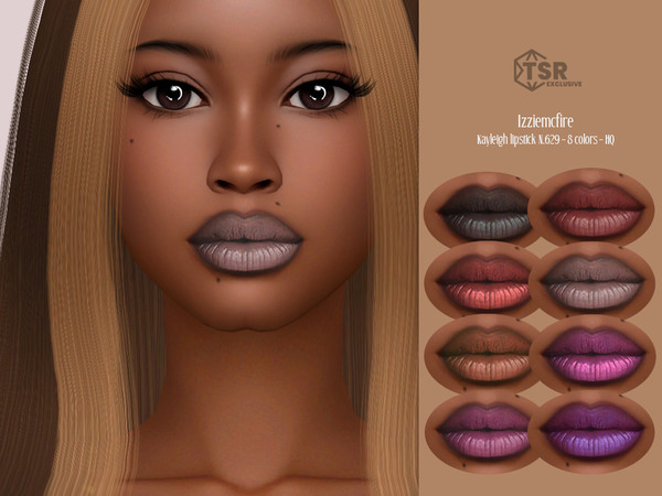 Sims 4 — IMF Kayleigh Lipstick N.629 by IzzieMcFire — Kayleigh Lipstick N.629 contains 8 colors in hq texture. Standalone