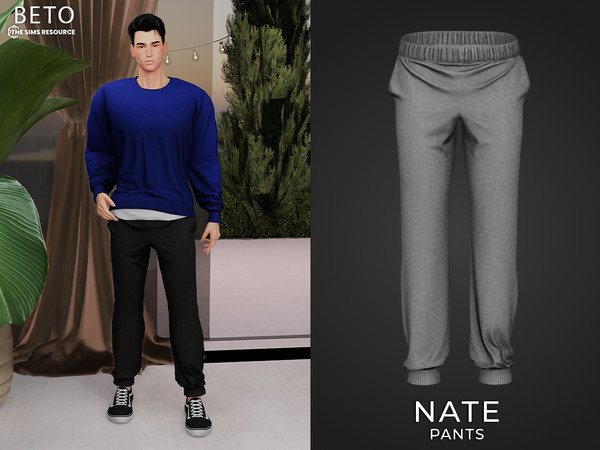 Sims 4 — Nate (Pants) by Beto_ae0 — Casual and relaxed outfit for men, enjoy it