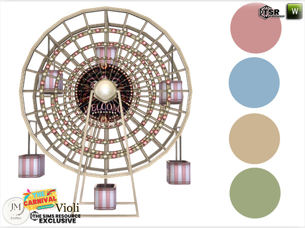 Sims 4 — The carnival Violi deco wheel by jomsims — Step into a world of softness and whimsy with the Violi Nursery Set