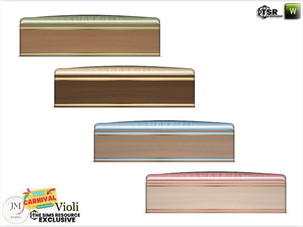 Sims 4 — The carnival Violi loveseat by jomsims — Step into a world of softness and whimsy with the Violi Nursery Set