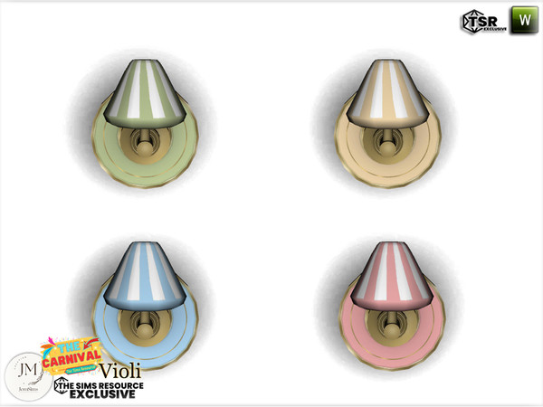 Sims 4 — The carnival Violi wall light by jomsims — Step into a world of softness and whimsy with the Violi Nursery Set