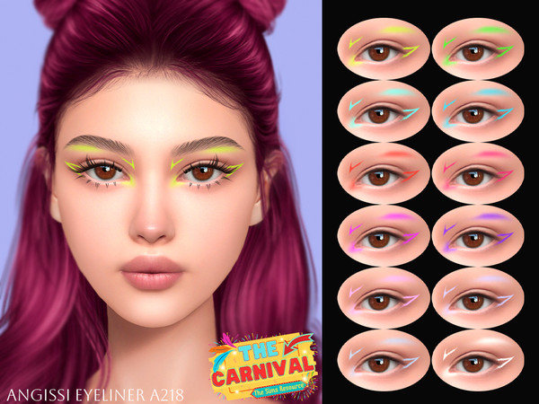 Sims 4 — Eyeliner A218 by ANGISSI — PREVIEWS MADE USING HQ MODE Makeup category