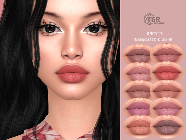 Sims 4 — IMF Mariah Lipstick N.630 by IzzieMcFire — Mariah Lipstick N.630 contains 10 colors in hq texture. Standalone