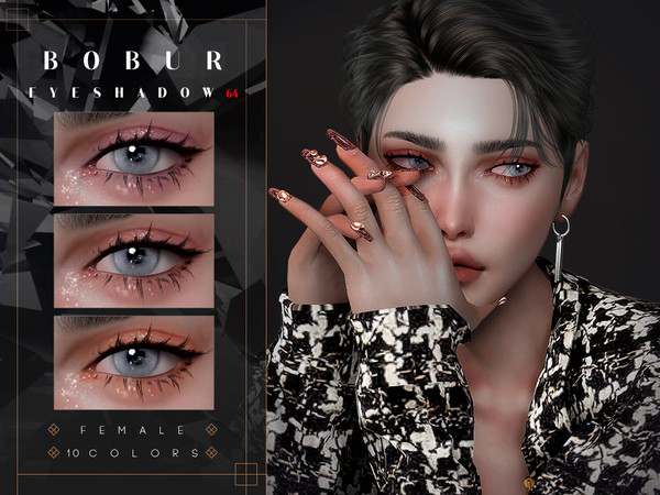 Sims 4 — Glitter Eye Shadow by Bobur2 — Shiny Eye Shadows for female 10 colors I hope you like it