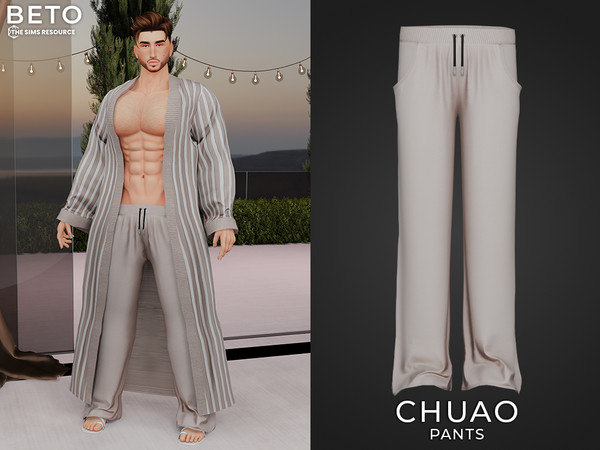 Sims 4 — Chuao (Pants) by Beto_ae0 — Beach pants, for very aesthetic outfits. Enjoy it.