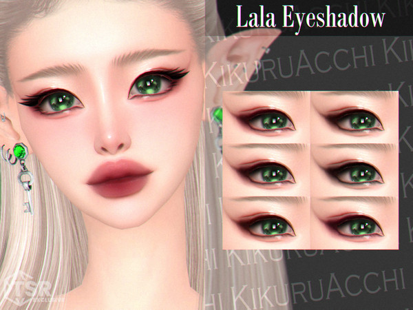 Sims 4 — Lala Eyeshadow by Kikuruacchi — - It is suitable for Female and Male. ( Teen to Elder ) - 6 swatches - HQ