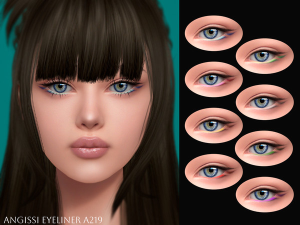Sims 4 — Eyeliner A219 by ANGISSI — PREVIEWS MADE USING HQ MODE Makeup category
