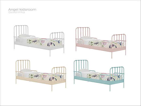 Sims 4 — [Angel kidsroom] - single bed by Severinka_ — Single bed From the set 'Angel kidsroom' Build / Buy category: