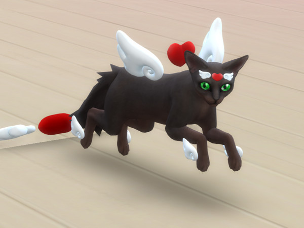 Sims 4 — Cat Heart Wings More Colors Pack 1 by PastelHeartKittens — Complete your already cute cat with some adorable