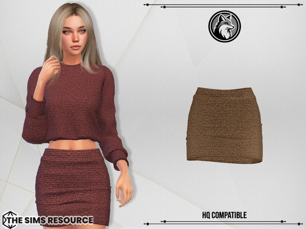 Sims 4 — Billie Set Skirt by ForLima — 6 Colors