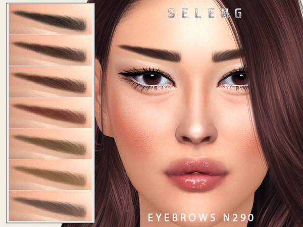 Sims 4 — Eyebrows N290 by Seleng — The eyebrows has 21 colours and HQ compatible. Allowed for teen, young adult, adult