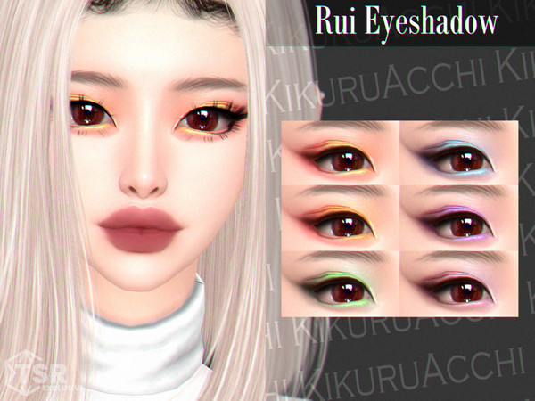 Sims 4 — Rui Eyeshadow by Kikuruacchi — - It is suitable for Female and Male. ( Teen to Elder ) - 6 swatches - HQ