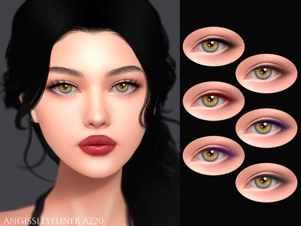 Sims 4 — Eyeliner A220 by ANGISSI — PREVIEWS MADE USING HQ MODE Makeup category