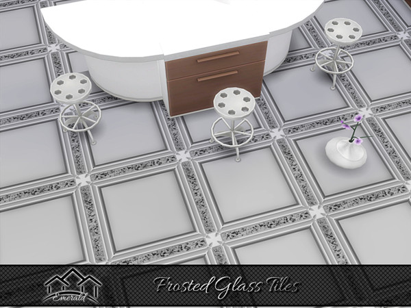 Sims 4 — Frosted Glass Tiles5 by Emerald — Discover the beauty of innovation with frosted glass tiles.