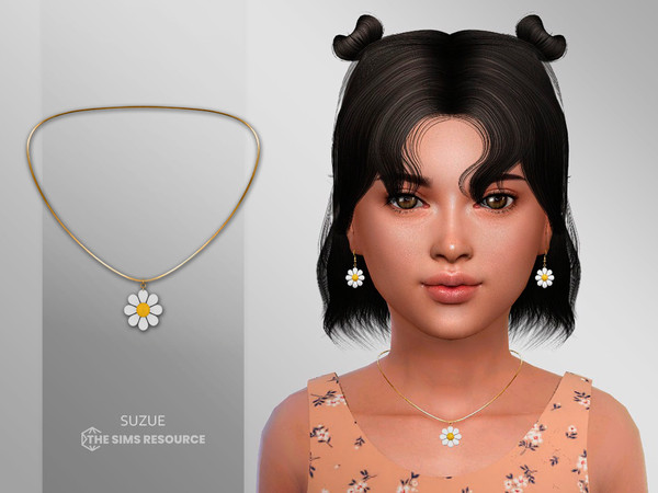 Sims 4 — Spring Necklace Child by Suzue — New Mesh (Suzue)