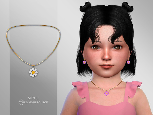 Sims 4 — Spring Necklace Toddler by Suzue — New Mesh (Suzue)