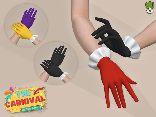 Sims 4 — Ruffled Gloves #1 by kapakijo — Wrist length gloves with ruffles available in multi color & unicolor