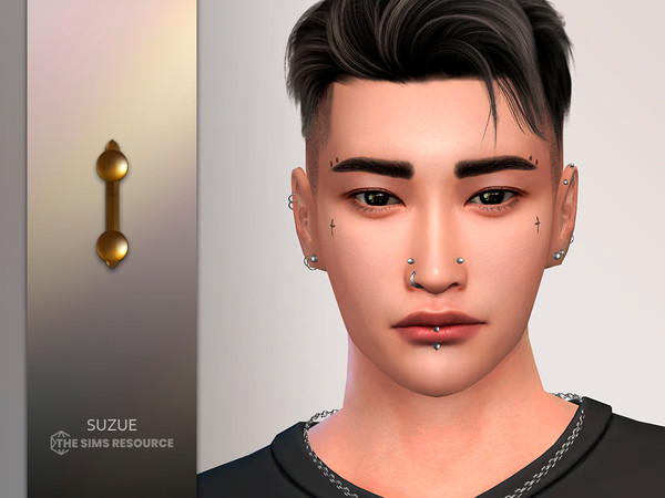 Sims 4 — Leo Lip Piercing V3 by Suzue — New Mesh (Suzue)