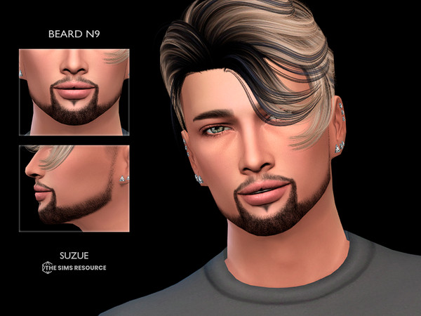 Sims 4 — Beard N9 by Suzue — 10 Swatches