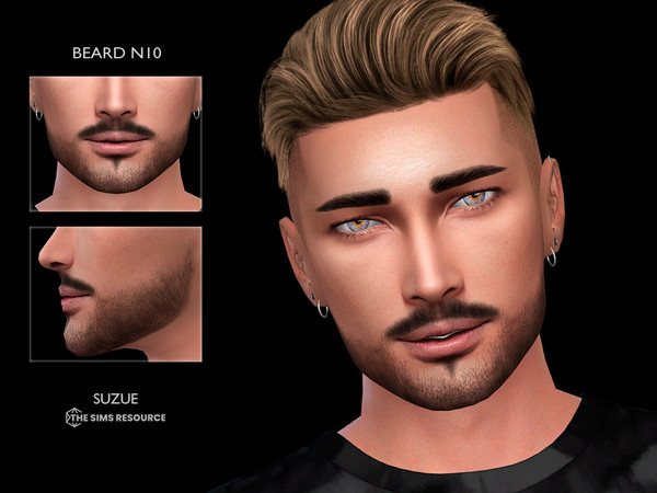 Sims 4 — Beard N10 by Suzue — 8 Swatches