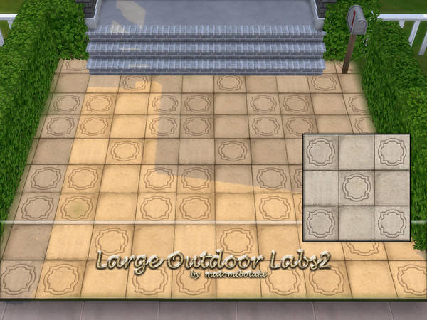 Sims 4 — Large Outdoor Labs2.package by matomibotaki — Decorative stone slabs for outdoor use, whether in the garage