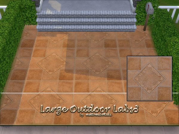 Sims 4 — Large Outdoor Labs3.package by matomibotaki — Decorative stone slabs for outdoor use, whether in the garage