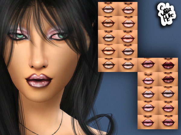 Sims 4 — 09. Defined Lipstick by saratheme — -20 swatches