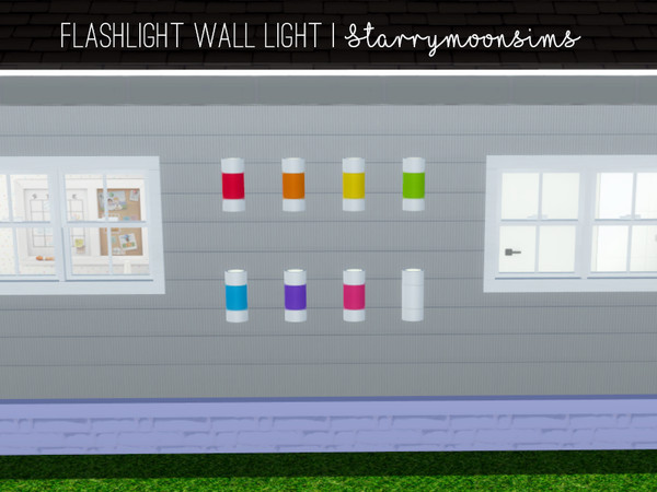 Sims 4 — Flashlight Wall Light by Starrymoonsims — A Growing Together light, in the rainbow! If you'd like to support me