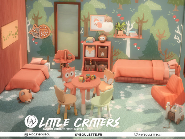 Sims 4 — Little Critters - Toddler Bed by Syboubou — Little Critters is a delightful custom content set designed for