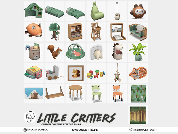 Sims 4 — Little Critters - Fox wall light by Syboubou — Little Critters is a delightful custom content set designed for