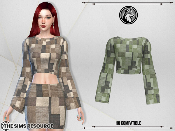 Sims 4 — Serena Set Top by ForLima — 4 Colors
