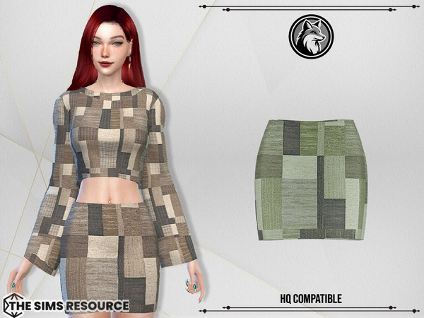 Sims 4 — Serena Set Skirt by ForLima — 4 Colors