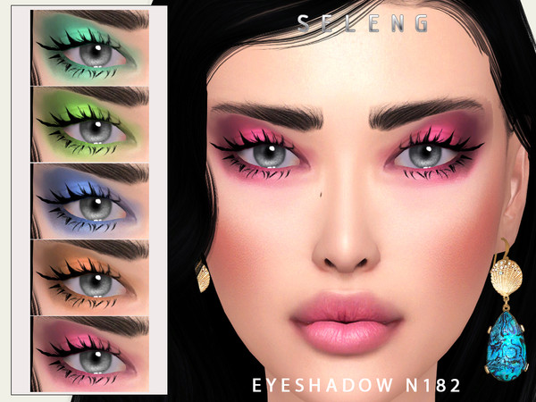 Sims 4 — Eyeshadow N182 by Seleng — The eyeshadow has 19 colours and HQ compatible. Allowed for teen, young adult, adult