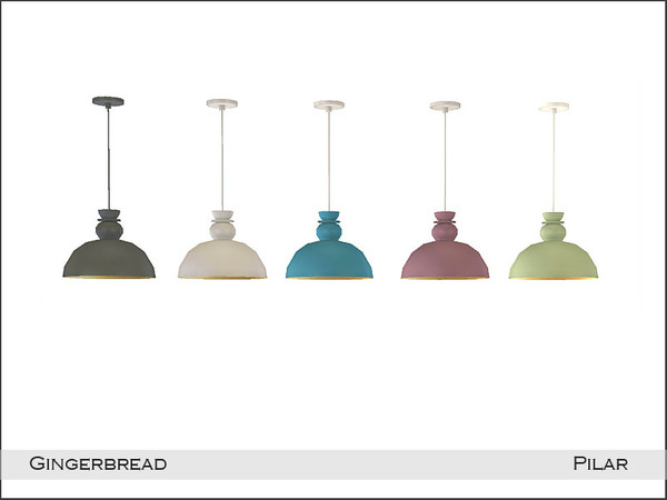 Sims 4 — Pilar Gingerbread CeilingLight2 by Pilar — A mix of wood, metal, shapes and colors, classic and modern at the